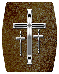 DAREC 517 SL SH BR Silver 3 Crosses Shimmer Brown